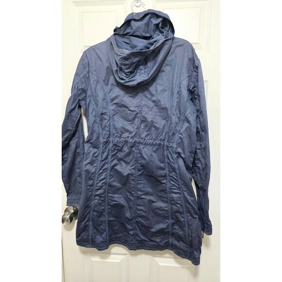 Kühl Long Hooded Windbreaker Rains Jacket Zippered Pockets Size L - Picture 3 of 9